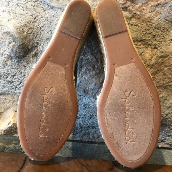 Splendid Bautista Chambray Espadrille Wedge Sandals Size 8 Denim Knot Detail - Picture 6 of 6
